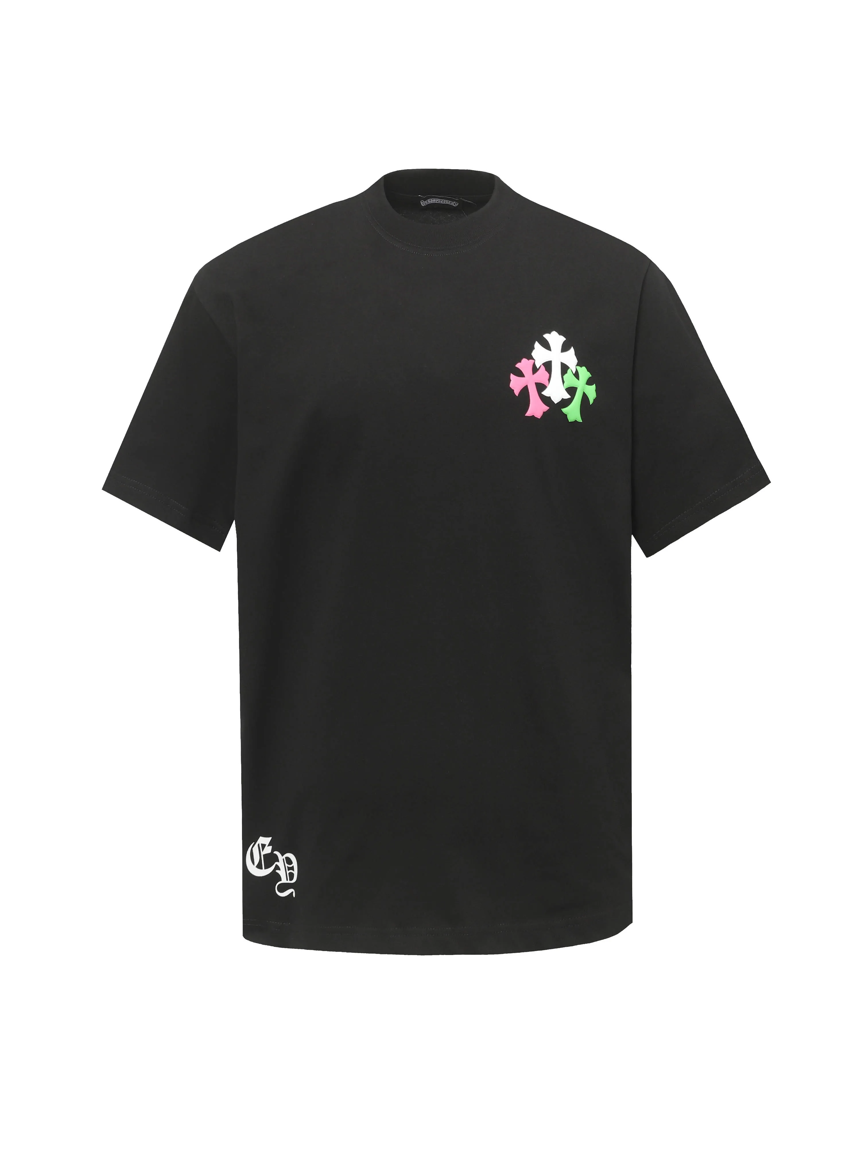 🅿️180 CHROME HEARTS/Chrome Heart CH foam printed short-sleeved T-shirt The fabric is made of 280g heavy combed cotton, customized with 32 count 1*1 threads, and washed twice for ready-to-wear. The fabric is comfortable and skin-friendly without any strange feeling. Custom-dyed fabric, with high textile density, good drape, and not easy to deform. The thick texture and tight spinning process will not affect the breathability of the fabric. The color saturation is very high. Imported digital direct-injection printing technology. A versatile and good-looking short-sleeve. The loose version covers the flesh and makes you look slimmer. It is the same style for men and women. It has three complete standards. Color: Black-White Size: XS-L